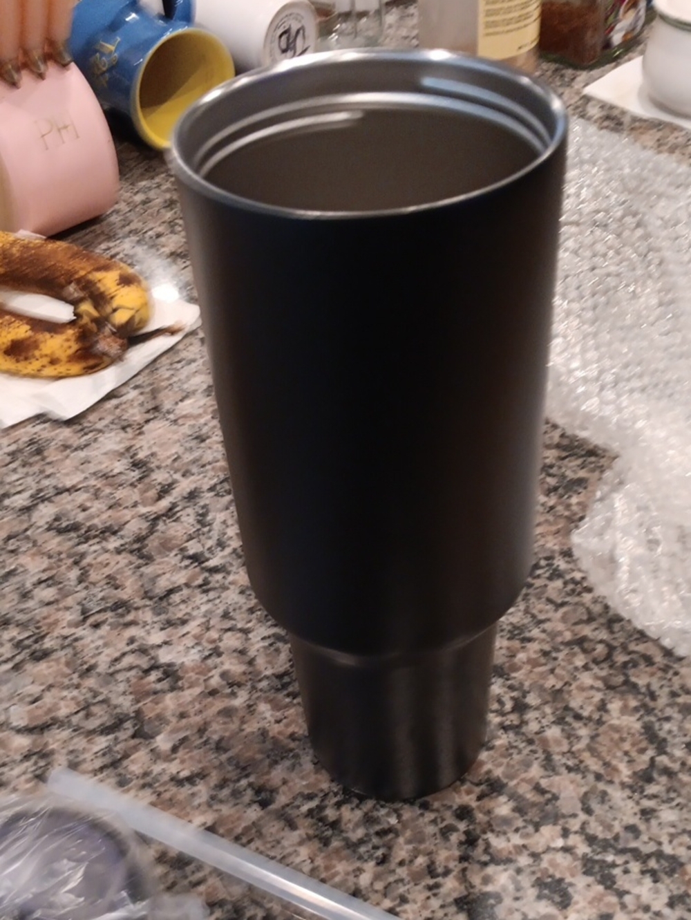 Matte Black Insulated Travel Tumbler - Home Accents